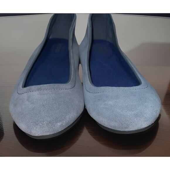 Crocs Womens Marine Faux Suede Ballet Flats Sz 8.5 GrayRubber Boho Stylish - Picture 4 of 8
